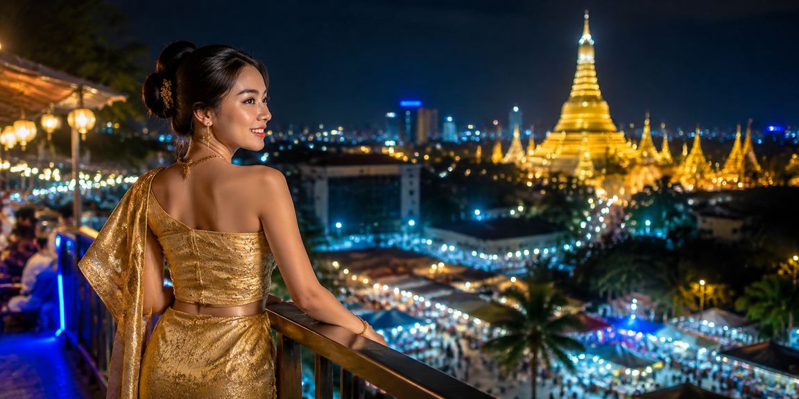 ရန်ကုန်ရွှေတိဂုံဘုရား မျက်နှာပြင်တွင် အားကစားဘက်တီင်ကစားခြင်း